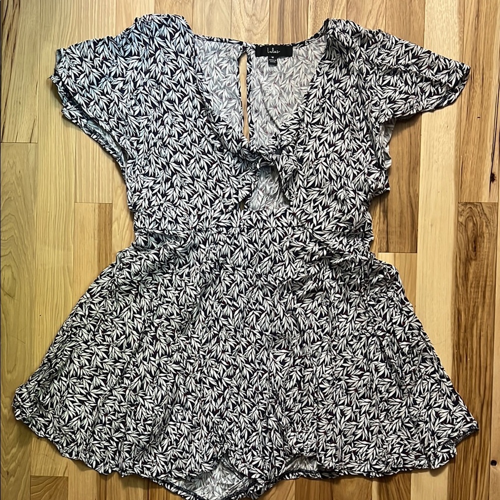 Lulu's Black and White Mini Dress